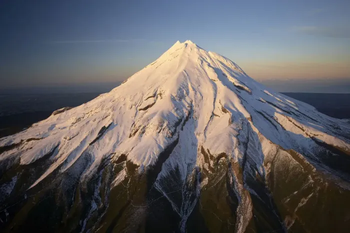 Framed Print : First Light on Summit of Mt Taranaki / Mt Egmont, and Around the Mountain Circuit Track Framed Print : First Light on Summit of Mt Taranaki / Mt Egmont, and Around the Mountain Circuit Track