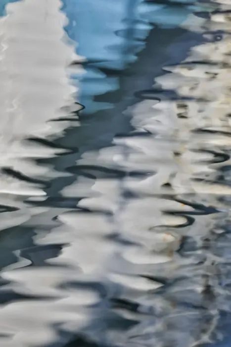 Framed Print : Fishing boat colors reflected in Charleston Marina, Oregon
