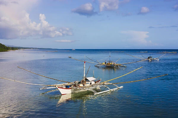 Fishing boat in the water, Bohol Island, Philippines