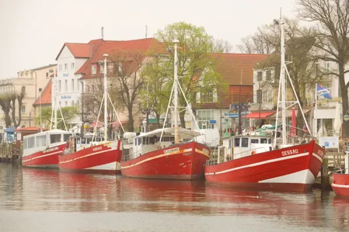 Framed Print : fishing boats