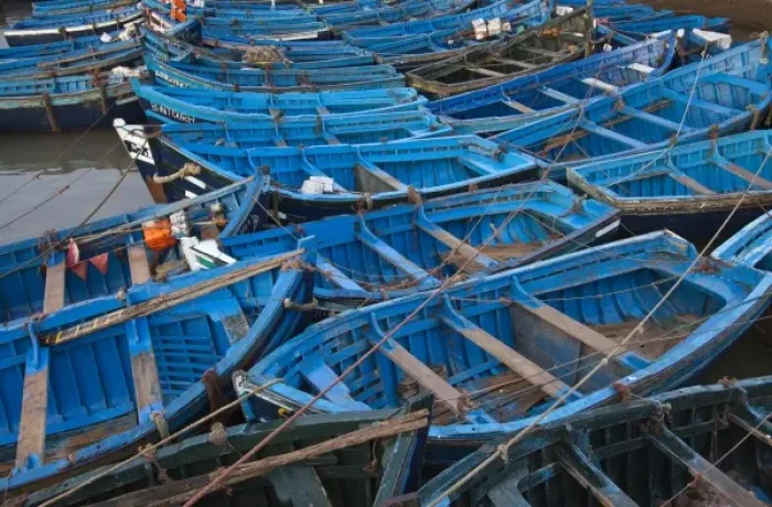 Framed Print : Fishing boats, Essaouira, Morocco