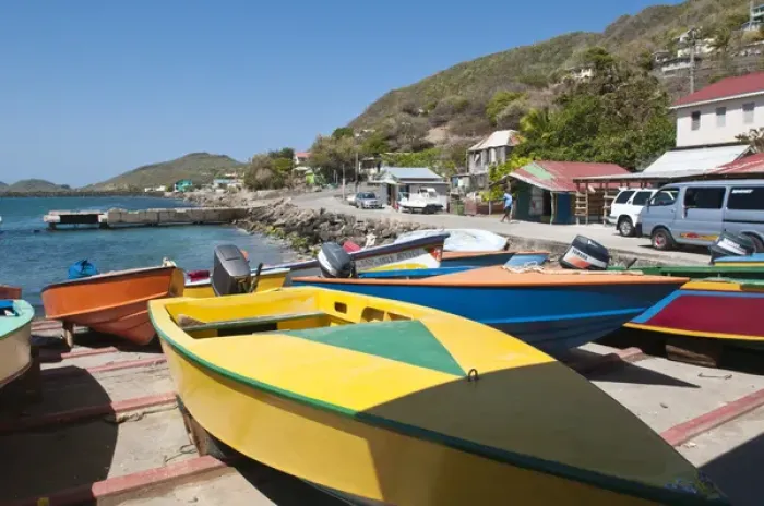 Framed Print : Fishing boats, Freindship, Bequia, St. Vincent & The Grenadines
