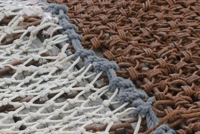 Framed Print : Fishing equipment was found on the docks of Lunenburg, Nova Scotia