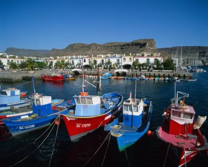 Framed Print : Fishing Harbor, Puerto de Mogan, Gran Canaria, Spain Framed Print : Fishing Harbor, Puerto de Mogan, Gran Canaria, Spain