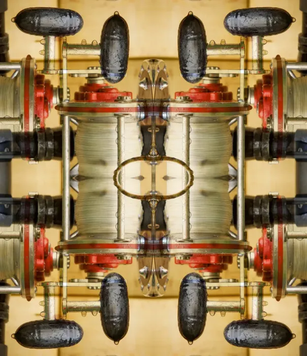 Framed Print : Fishing reel abstract