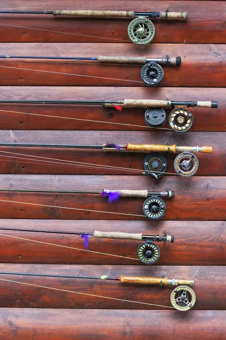 Framed Print : Several fishing rods hanging on cabin wall outside, Lake Clark National Park and Preserve, Alaska Framed Print : Several fishing rods hanging on cabin wall outside, Lake Clark National Park and Preserve, Alaska