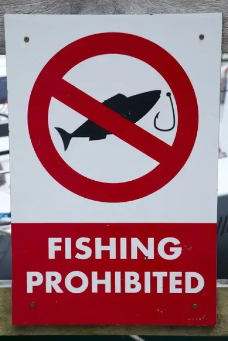 Framed Print : No fishing sign, Chaffers Marina, Wellington, North Island, New Zealand Framed Print : No fishing sign, Chaffers Marina, Wellington, North Island, New Zealand