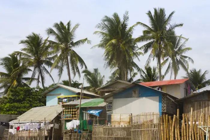 Framed Print : Fishing village, City of Iloilo, Philippines