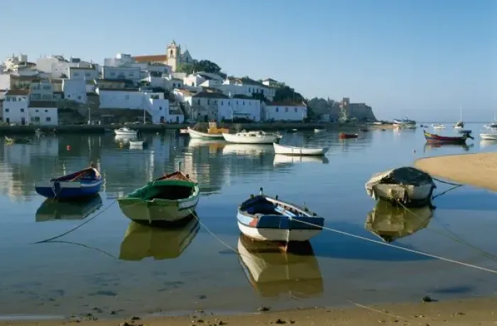 Framed Print : Fishing Village of Ferragudo, Algarve, Portugal