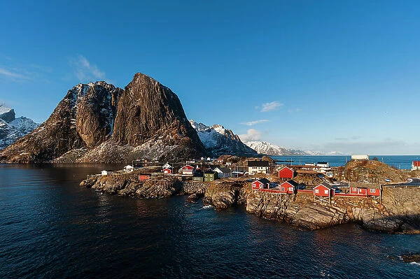 The fishing village of Hamnoy. Hamnoy, Lofoten Islands, Nordland, Norway