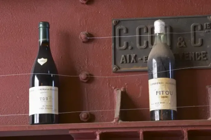 Framed Print : Fitou Cuvee Jean Sirven 2001 and Fitou Corbieres (!) Superieur 1945 Francois Berge