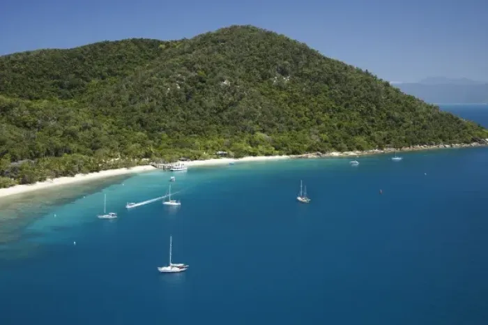 Framed Print : Fitzroy Island, near Cairns, North Queensland, Australia - aerial