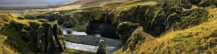 Framed Print : Fjadrargljufur canyon in southern Iceland