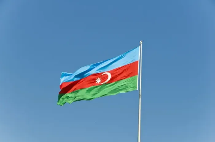Framed Print : Flag blowing in wind, Baku, Azerbaijan Framed Print : Flag blowing in wind, Baku, Azerbaijan