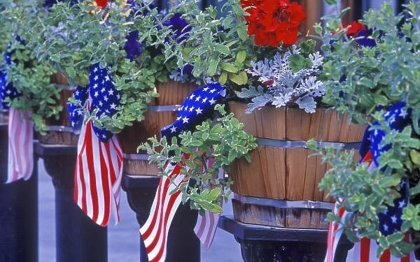 Flags and Flowers in Philipsburg Montana