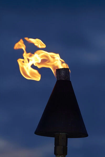 Flame on kerosene lantern, Crusoes Retreat, Coral Coast, Viti Levu, Fiji, South
