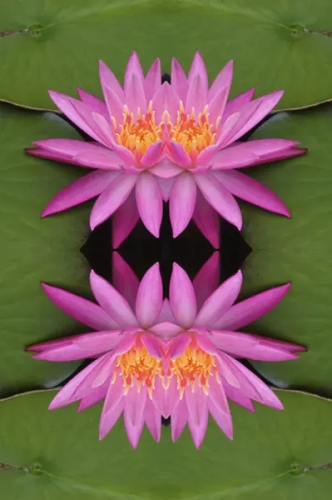 Framed Print : Flipped pattern, Hybrid Water Lily, Louisville, KY Framed Print : Flipped pattern, Hybrid Water Lily, Louisville, KY