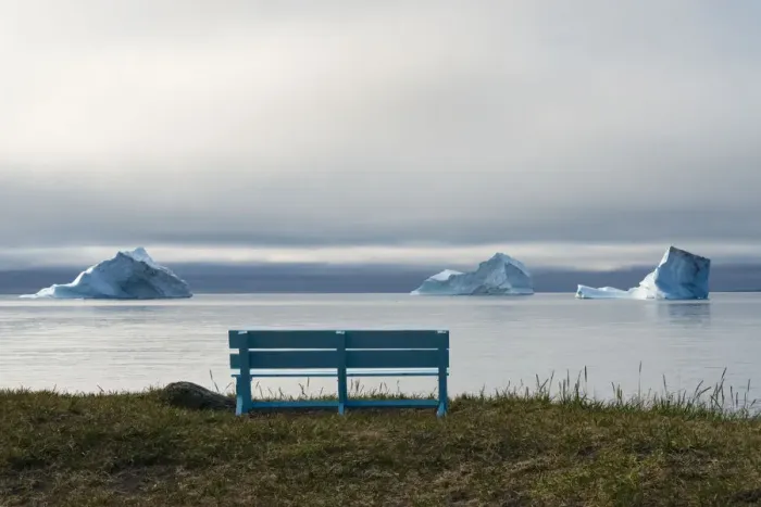 Framed Print : Floating iceberg in the fjord, Qeqertarsuaq, Greenland