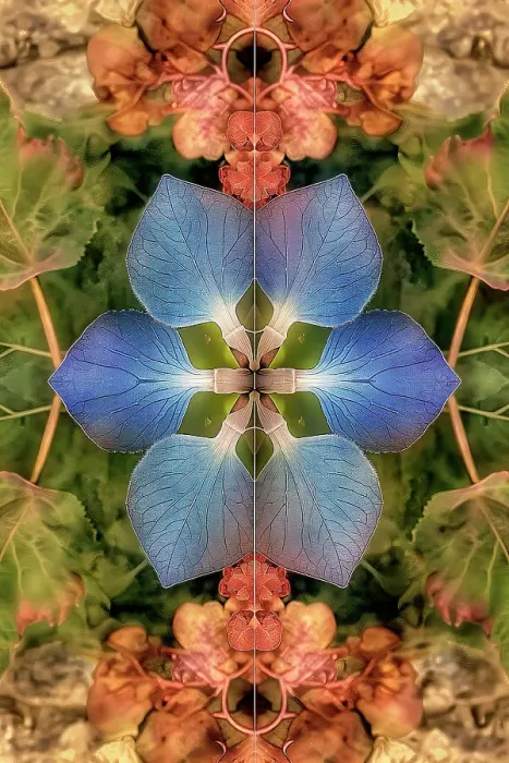 Framed Print : Flower and leaf design abstract. (AI Generated) Framed Print : Flower and leaf design abstract. (AI Generated)