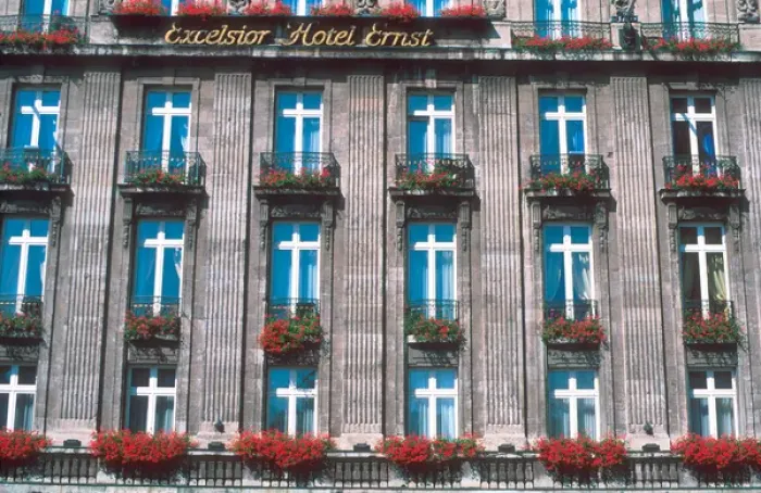 Framed Print : Flower window boxes on hotel at Cologne, Germany. flower, windowbox, planter Framed Print : Flower window boxes on hotel at Cologne, Germany. flower, windowbox, planter