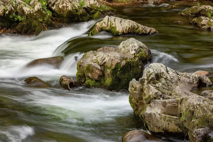Framed Print : Flowing mountain stream and boulders, Great Smoky Mountains National Park, Tennessee Framed Print : Flowing mountain stream and boulders, Great Smoky Mountains National Park, Tennessee