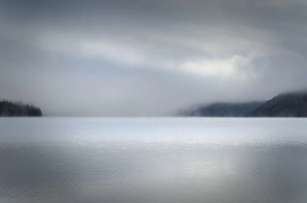 Foggy morning at Redfish Lake, Sawtooth National Recreation Area, Idaho