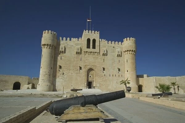 Fort Qu it Bey along the harbor of Alexandria and the Mediterranean Sea, Egypt