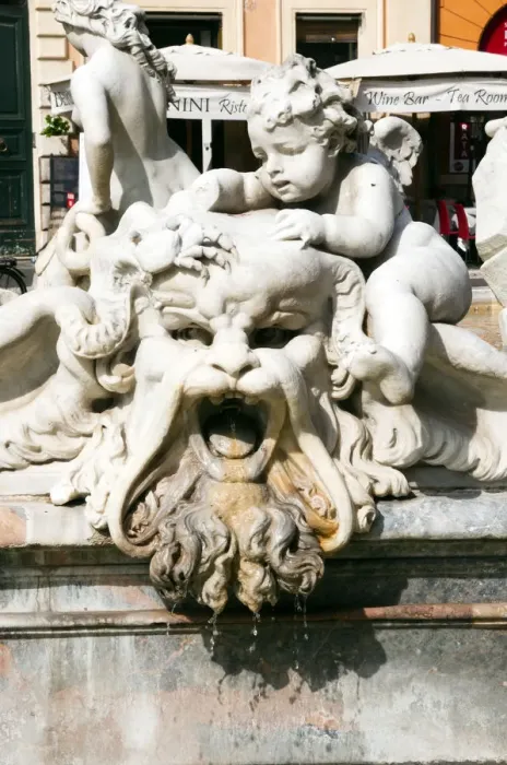 Framed Print : Fountain of Neptune, Piazza Navona, Rome, Unesco World Heritage Site, Latium, Italy