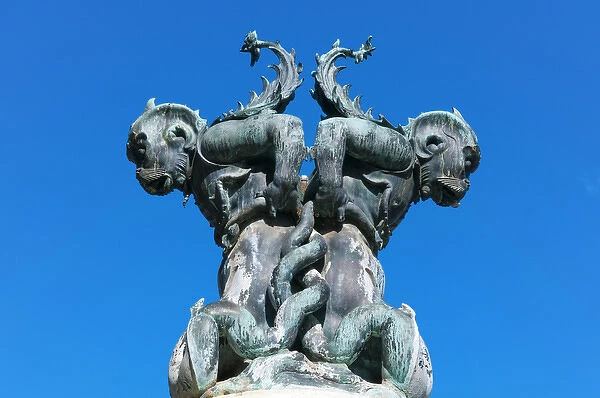 Fountain of sea monsters, Piazza SS Annunziata, Firenze, UNESCO World Heritage site