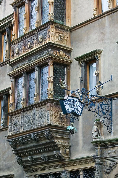 FRANCE-Alsace (Haut Rhin)-Colmar: Maison des Tetes (House of the Heads) - Ornate Renaissance