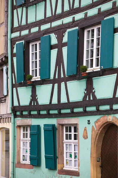 FRANCE-Alsace (Haut Rhin)-Colmar: Half Timbered Houses of Petite Venise (Little Venice)