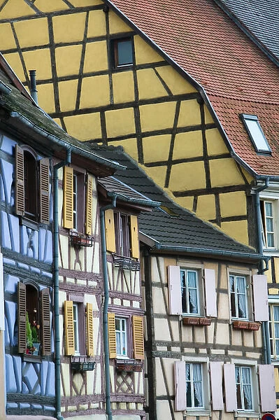 FRANCE-Alsace (Haut Rhin)-Colmar: Half Timbered Houses of Petite Venise (Little Venice)