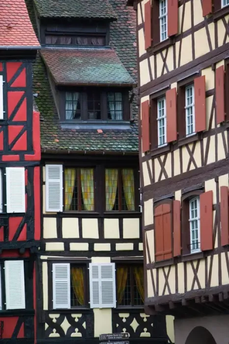 Framed Print : FRANCE-Alsace (Haut Rhin)-Colmar: Half Timbered Houses of Old Town Framed Print : FRANCE-Alsace (Haut Rhin)-Colmar: Half Timbered Houses of Old Town
