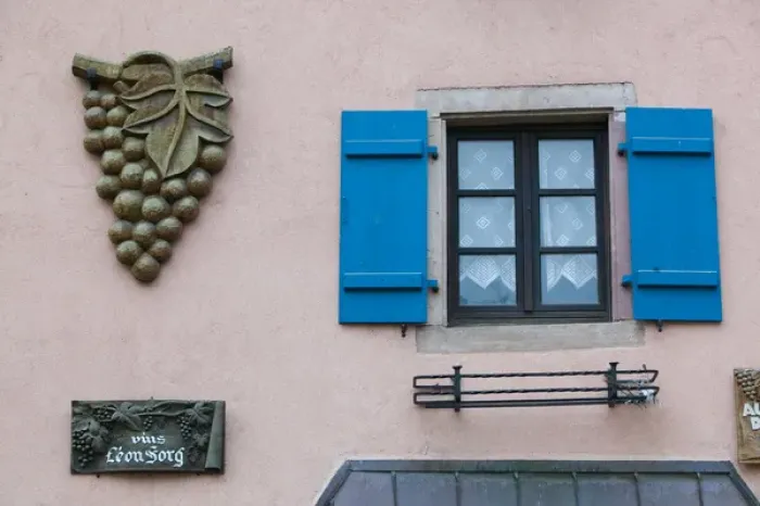 Framed Print : FRANCE-Alsace (Haut Rhin)-Eguisheim: Winetasting Town House Details