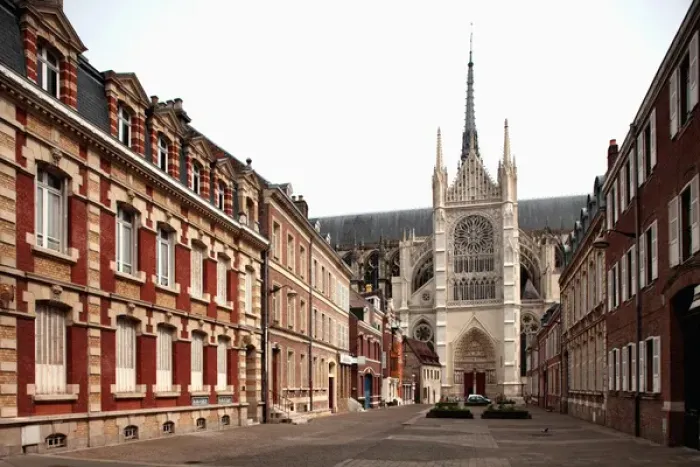 Framed Print : France. Amiens. Amiens Cathedral (Notre Dame d Amiens) a UNESCO World Heritage Site