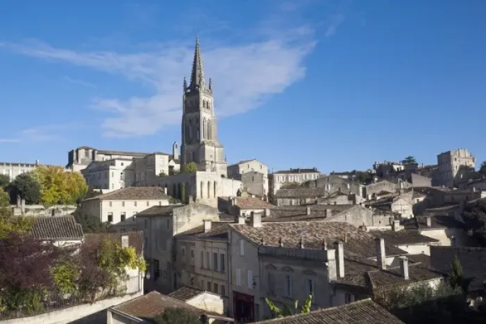 Framed Print : France, Aquitaine Region, Gironde Department, St-Emilion, wine town, town view with Framed Print : France, Aquitaine Region, Gironde Department, St-Emilion, wine town, town view with