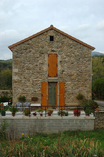 03. France, Ardeche, stone house in countryside (Editorial Usage Only)