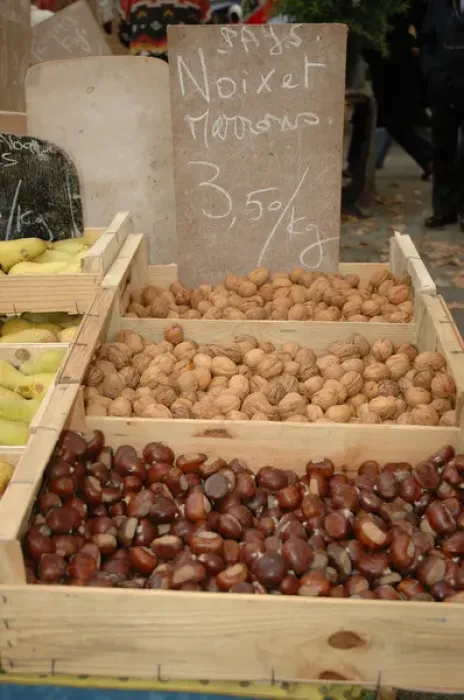Framed Print : 03. France, Arles, Provence, nuts at outdoor market
