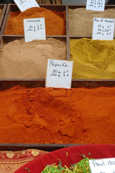 03. France, Arles, Provence, spices at outdoor market