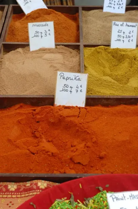 Framed Print : 03. France, Arles, Provence, spices at outdoor market Framed Print : 03. France, Arles, Provence, spices at outdoor market