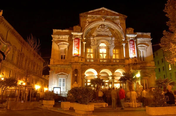 03. France, Avignon, Provence, Opera theatre at night (Editorial Usage Only)