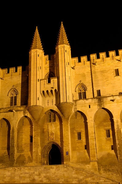 03. France, Avignon, Provence, Papal Palace at night