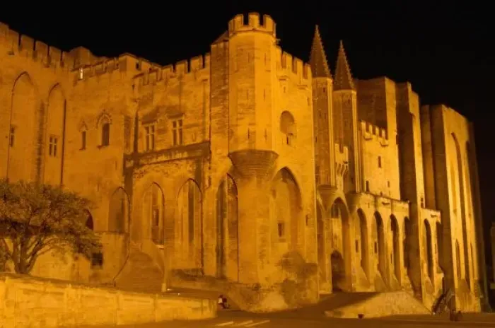 Framed Print : France, Avignon, Provence, Papal Palace at night Framed Print : France, Avignon, Provence, Papal Palace at night