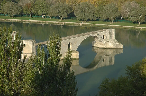 03. France, Avignon, Provence, Saint Benezet bridge over Rhone River