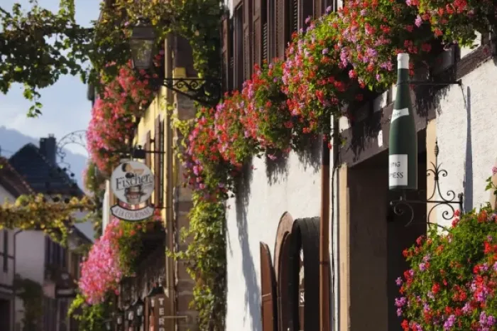 Framed Print : France, Bas-Rhin, Alsace Region, Alsatian Wine Route, Itterswiller, wine town buildings Framed Print : France, Bas-Rhin, Alsace Region, Alsatian Wine Route, Itterswiller, wine town buildings