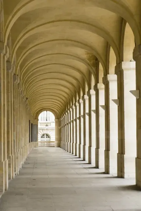 Framed Print : France, Bordeaux, Grand Theatre de Bordeaux, Opera House. Outside arched corridor