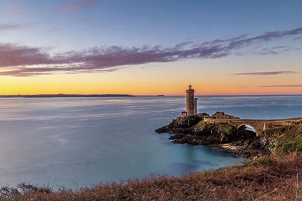 France, Brittany. Finisterre, Plouzane. Petit Minou Lighthouse