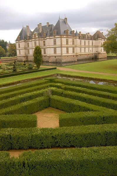 03. France, Burgundy, Cormatin, Chateau de Cormatin garden maze (Editorial Usage Only)