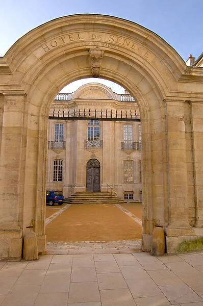 France, Burgundy, Macon, Academy of Macon, Hotel de Senece entrance