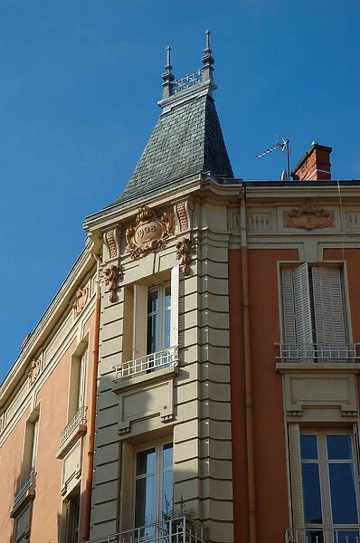 France, Burgundy, Macon, corner building from 1908